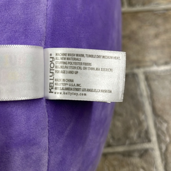 RARE 2017 Kellytoy Squishmallow Squishy Squooshems Elle the Purple Penguin, 16” - Picture 4 of 5